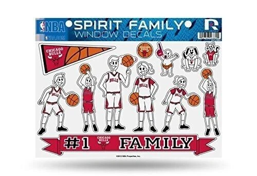 NBA Licensed Chicago Bulls #1 Fan Family Window Stickers/Decals - Image 1 of 1