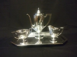 TIFFANY HAMILTON/GRAMERCY 17085A STERLING 4pc TEA COFFEE SET. LP MONO - Picture 1 of 12