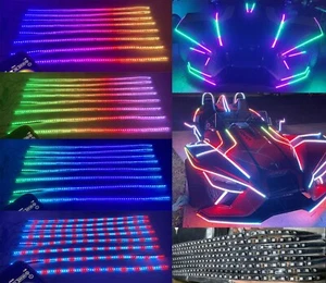 8pcs 4FT 1.2Meters Chasing Strips Lights Kit Polaris Slingshot Ryker Motorcycle - Picture 1 of 24