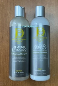 2-Pk Design Essentials ALMOND AVOCADO Detangling SHAMPOO + CONDITIONER All Curl - Picture 1 of 5