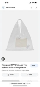 Women Bag MM6 Maison Margiela Pvc Tote Bag Original - Picture 1 of 5