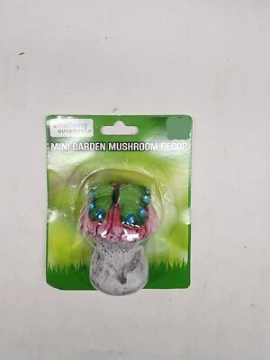 Trueliving Mini Jardín Seta Decoración Con Mariposa Verde - NUEVO Foto 1 de 2