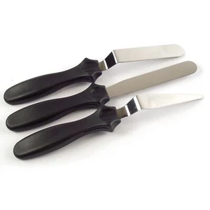 3er Set Glättungspalette Messer Spatel - kleine cremefarbene Backglasur - Bild 1 von 1