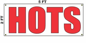 HOTS Banner Sign for Hotdog Hot dog Stand Restaurant Bar or Food Truck - Picture 1 of 3