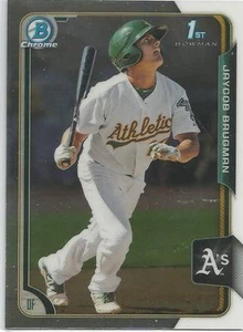 Jaycob Brugman Oakland A's 2015 Bowman Chrome Baseball - Picture 1 of 2