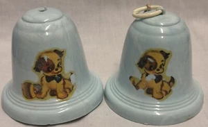 Pair Vintage Toy Baby Crib Bells Music Box Mobile Nursery Decoration 1950s - Picture 1 of 13