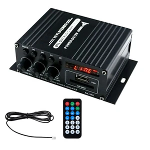 Bluetooth 2 Channel Mini HIFI Power Amplifier Audio Stereo Amp Home Car FM - Picture 1 of 11