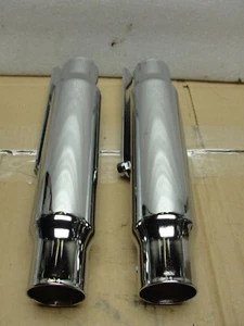 (2) Silenciadores cromados NOS Harley-Davidson FL FX XL Sportster 12" de largo. - Imagen 1 de 5