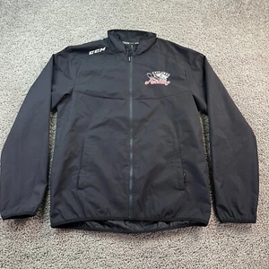 CCM Hockey Jacket Mens Small Black Tactical Cool Polyester Full Zip Vented Coat - Picture 1 of 11