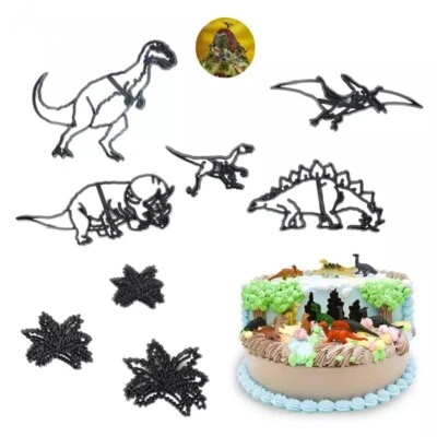 8pcs Dinosaur Theme Silhouettes Fondant Decorating Sugarcraft Cutter Mould Mold - Image 1 of 2