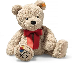 Steiff Jimmy Teddy bear 35cm beige Birthday with FREE STEIFF Gift BOX WORTH £10