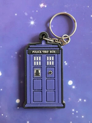 11th Doctor Who TARDIS Police Box Keychain Key Ring Fob Chain - Image 1 of 4