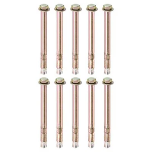 10-Pack Hex Expansion Bolt M6x100mm Colored Galvanized Iron-Carbon Steel Exte... - Picture 1 of 6