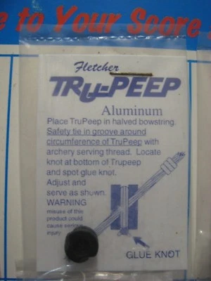 SMALL SIZE FLETCHER TRU PEEP BOW STRING PEEP SIGHT HUNTING OR TARGET  - Image 1 of 2