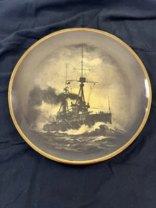 Ridgways, Royal Vistas Ware, RN Dreadnought Schlachtschiff Teller, Made in England. - Bild 1 von 3