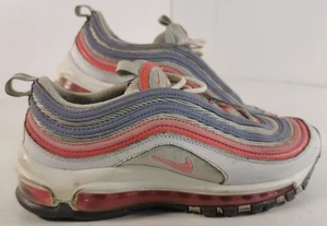 Nike Air Max 97 GS 921522-116 Blanco Rosa Azul Entrenadores Juveniles Reino Unido 4 - Imagen 1 de 14