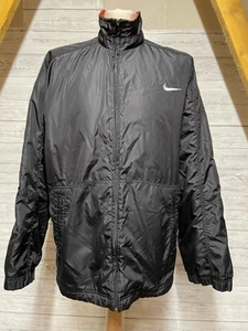 Chaqueta impermeable vintage para hombre Nike talla grande Deadstock años 90 negra rara - Imagen 1 de 10