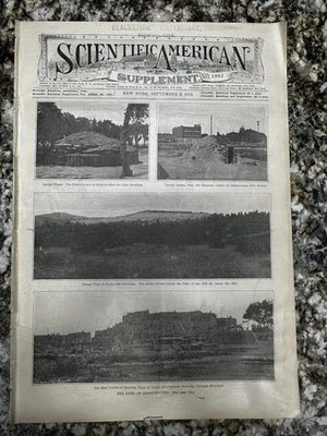 1911 Scientific American Supplement Pueblo Architecture Navajo Hogan Cliff Dwell - Image 1 of 4