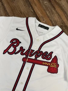 Nike Baseball Jersey Men's M Atlanta Braves MLB Acuna Jr. Engineered Embroidered - Picture 1 of 15