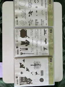 Stampin’ Up! HALLOWEEN SCARES & TEE-HEE-HEE & SPOOKY FUN Stamp Sets NEW - Picture 1 of 9