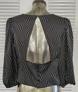 Express Women's Polka Dot Blouse Size Medium. - Picture 1 of 6