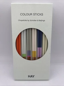 HAY Colour Sticks Chopsticks by Scholten & Baijings - 6 Sets, Bamboo and Beech - Picture 1 of 13