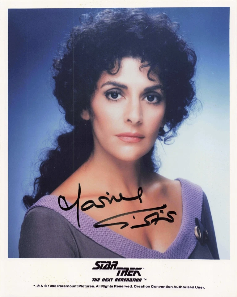 Star Trek TNG Deanna Troi / Marina Sirtis Autographed 8x10 Photograph - Image 1 of 1