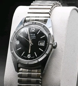Reloj Pulsera Oris Super Watch 17 Vintage Hombre Fecha Funcionando Caja Regalo Vintage - Imagen 1 de 5