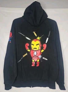 Tokidoki X Marvel Bulletproof Hoodie XL Simon Legno 2010 Iron Man Spiderman - Picture 1 of 4
