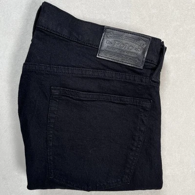 Jeans Polo Ralph Lauren Masculino Ajuste Clássico Tamanho 33x32 Preto Jeans Preppy Casual - Imagem 1 de 4
