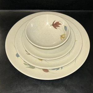 Vintage Set of 1950s Franciscan Autumn Leaves 10”, 8.5”, 6.5” Plates 5” Bowl - Picture 1 of 9