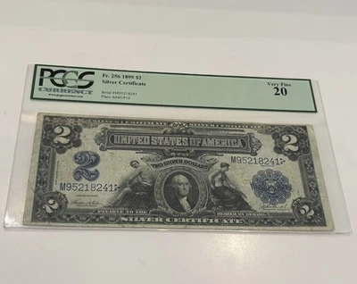 1899 $2 Silver Certificate — PCGS Currency VF20 🔥 No Issues! - Image 1 of 4
