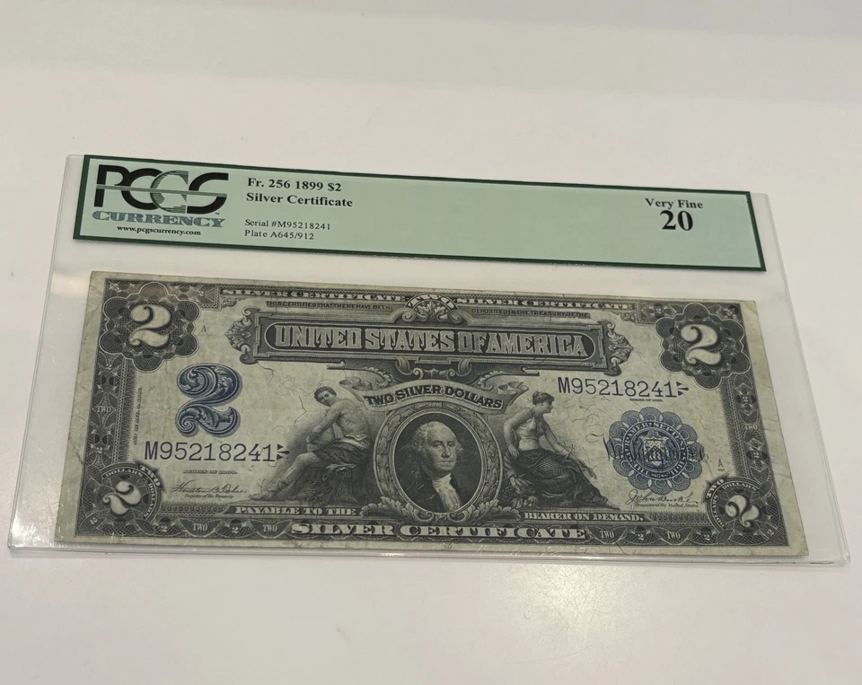 1899 $2 Silver Certificate — PCGS Currency VF20 🔥 No Issues! - Image 1 of 4