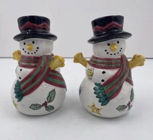 Snowman Salt And Pepper Shaker Sweet Shoppe Christmas by Sango Sue Zipkin - Picture 1 of 7