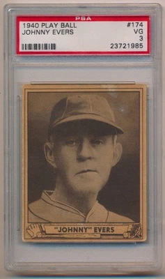1940 Play Ball 174 Evers PSA 3 642988  - Image 1 of 2
