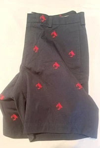 Brooks Brothers Navy Blue Red Lobster Embroidery Casual Cotton Men Size 36 - Picture 1 of 5