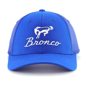 Ford Bronco Baseball Hat Ball Cap Blue Mesh Snapback Embroidered Structured - Picture 1 of 5