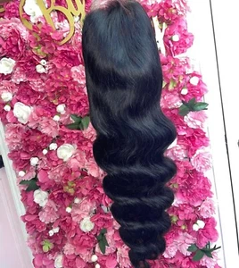 13x4 Lace Front Body Wave Wig Brazilian Human Hair 22in natural 180% density11a - Picture 1 of 3