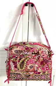 VERA BRADLEY Metropolitan Briefcase Laptop Shoulder Bag Very Berry NWOT - Picture 1 of 16