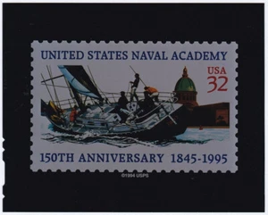 Transparent Photo Color Essay, USA Sc3001 Ship, U.S. Naval Academy 150th Anniv. - Picture 1 of 1