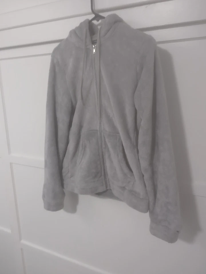 Reflex Women's Gray Fur Zipper Hoodie Size Large - Image 1 of 4