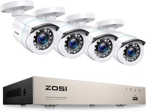 ZOSI 1080p CCTV Kit de Cámara de Vigilancia Exterior con 4 Cámaras y 8CH 0TB DVR - Imagen 1 de 9