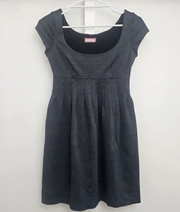Review Dress 10 Mini A Line Cap Sleeve Round Neck Pleat Detail - Picture 1 of 5