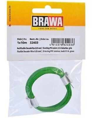 Cable Eléctrico Verde Extra Flexible Brawa 32403 (10 metros - 0,05 mm2) Foto 1 de 3