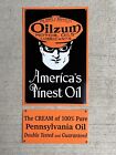 Oilzum Oil  2 Piece Vintage Style Gasoline Auto Supplies  Gas Metal Sign