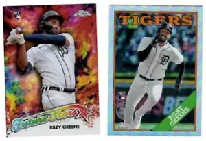 Riley Greene Tigers ~ Paar 2023 Topps Chrom Update Rookie Einsätze ~ KOSTENLOSER VERSAND - Bild 1 von 1