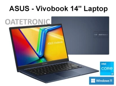 ASUS Vivobook 14" Laptop-Intel Core i3-1215U-Wins 11-8GB RAM-128GB SSD-Blue-NEW - Image 1 of 4