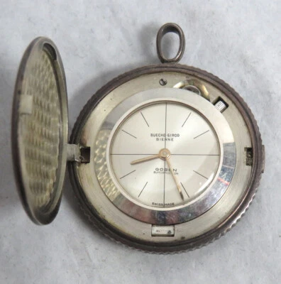 RARO RELOJ COLGANTE MONEDA MEDIO DÓLAR PLATA BUECHE GIROD BIENNE WALKING LIBERTY Foto 1 de 4