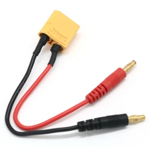 20CM XT30 XT60 XT90 T Plug Charge Lead to 4.0Mm Banana Plugs Charge Cable Silico - Picture 1 of 14