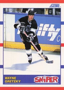 Wayne Gretzky #336 - 1990 Score - Los Angeles Kings - Sniper - NHL Hockey - Picture 1 of 2